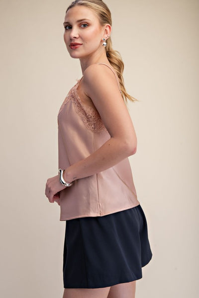 Blusa rosa encaje