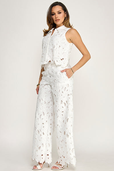 Conjunto blanco encaje