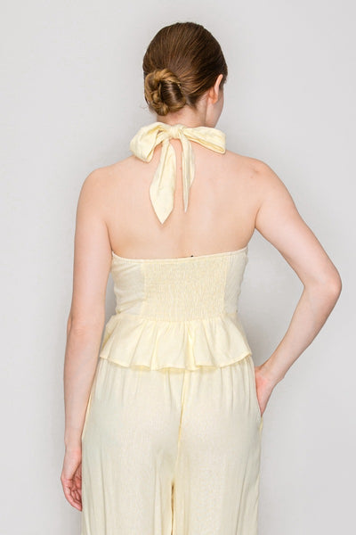 Blusa amarilla halter