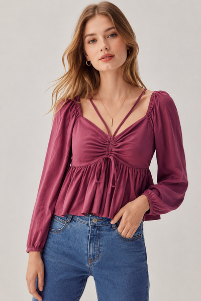 Crop top corrugado