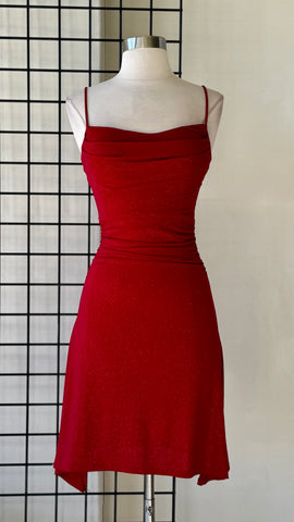 Vestido rojo brillo