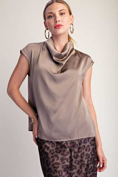 Blusa café cielo