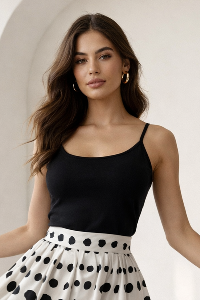 Blusa negra tirante