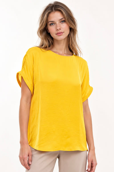 Blusa amarilla manga