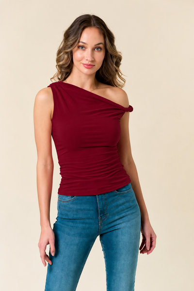 Blusa vino hombro