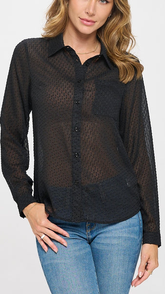 Blusa negra camisola