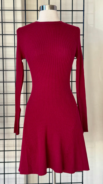 Vestido vino suéter