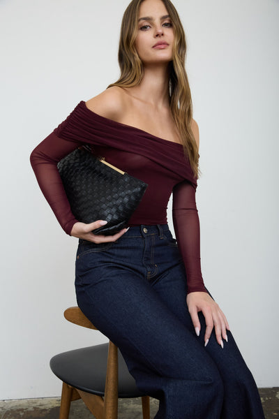Bodysuit vino hombro
