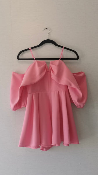ROMPER ROSA MANGAS