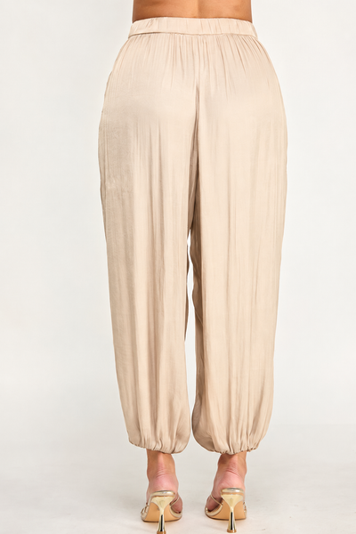 Pantalón beige globo