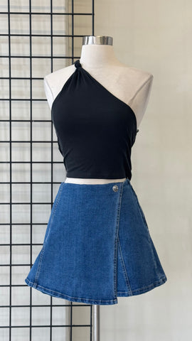 CROPTOP NEGRO UN HOMBRO