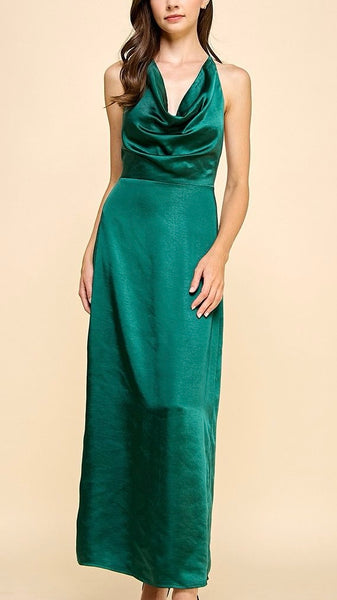 Vestido verde a media pierna