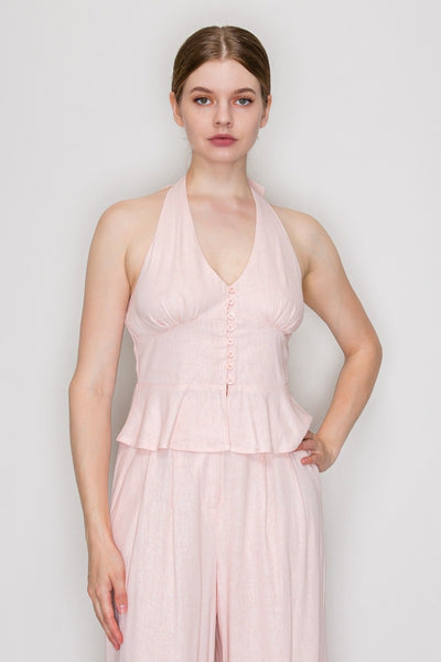 Blusa rosa halter