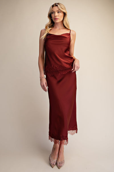 Blusa vino encaje