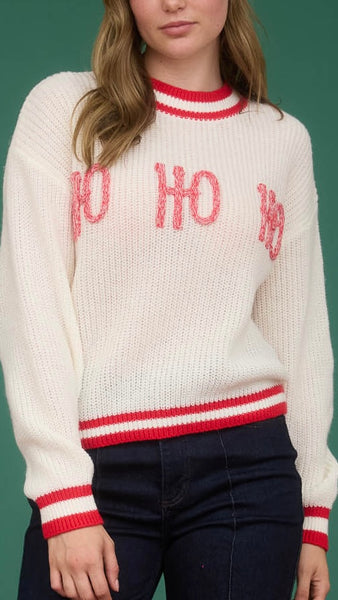 Suéter beige navidad hoho hi