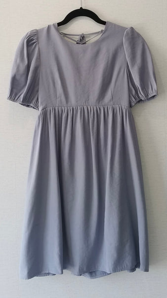 VESTIDO AZUL CIELO VOLADO