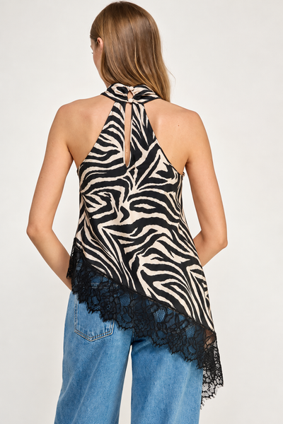 Blusa zebra halter