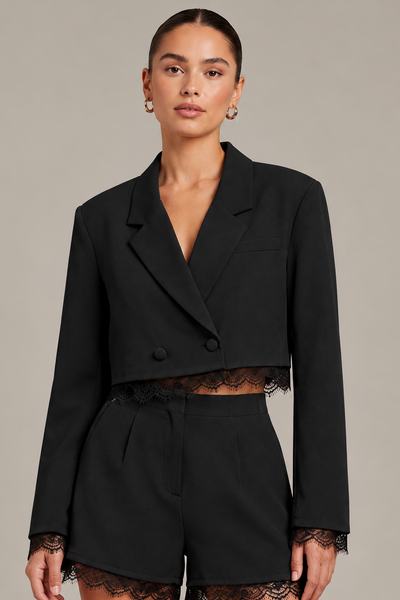 Blazer negro encaje