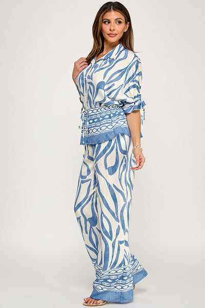 Conjunto azul cielo