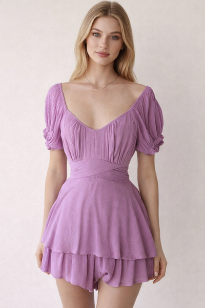 Romper lavanda lino