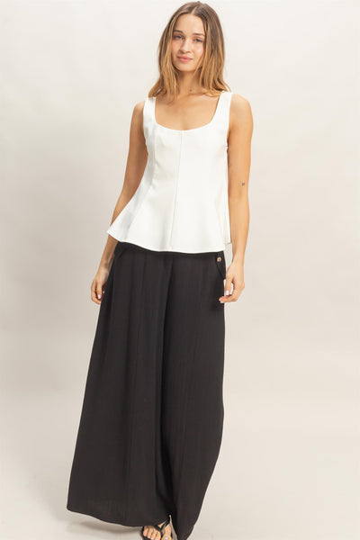 Blusa blanca peplum