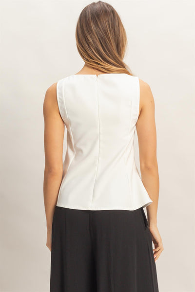 Blusa blanca peplum
