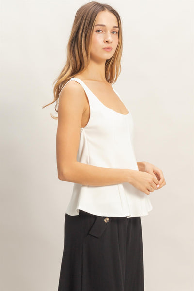 Blusa blanca peplum
