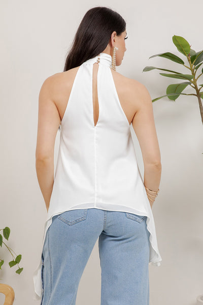 Blusa blanca halter