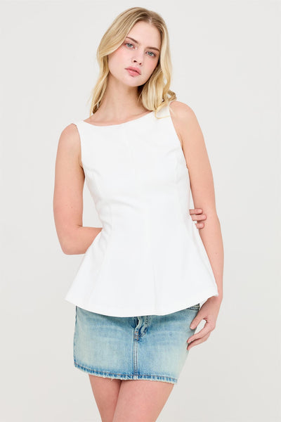 Blusa blanca moño
