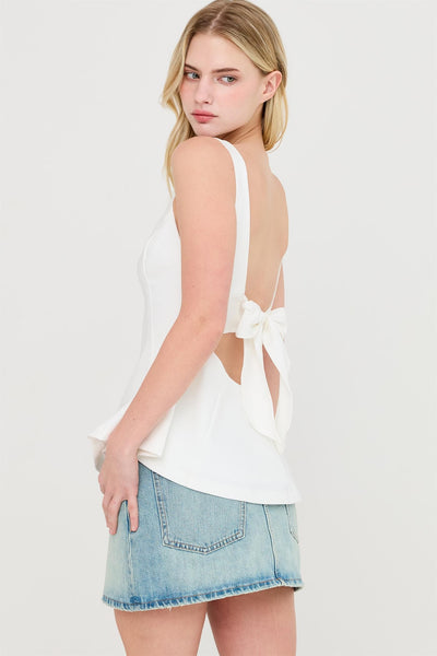 Blusa blanca moño