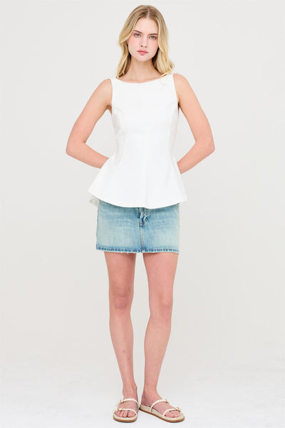 Blusa blanca moño