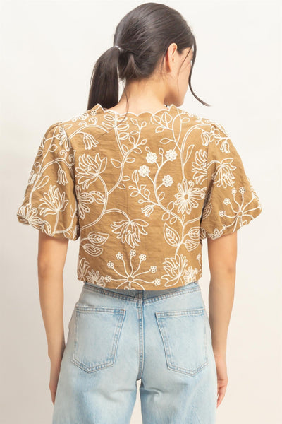 Blusa café chaleco