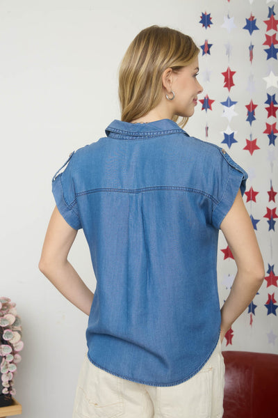 Blusa mezclilla botones