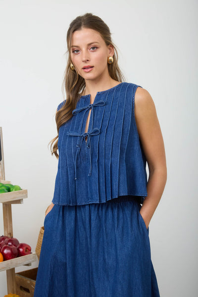 Blusa mezclilla suelta