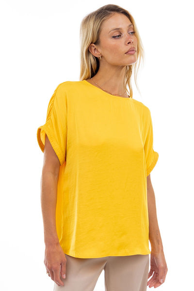 Blusa amarilla manga