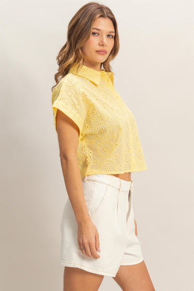 Blusa amarilla manga