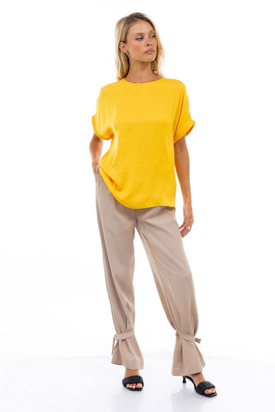 Blusa amarilla manga