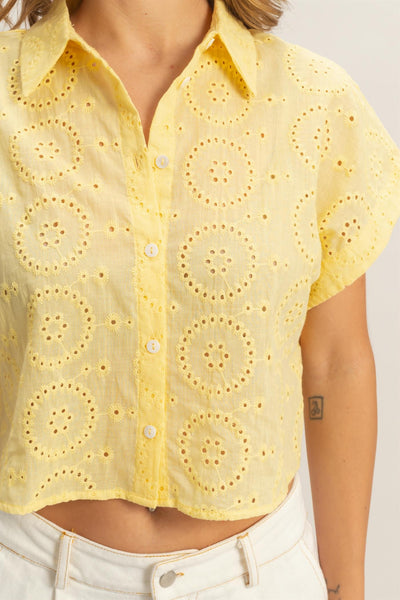 Blusa amarilla manga