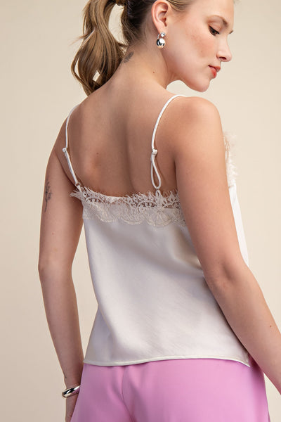 Blusa beige encaje