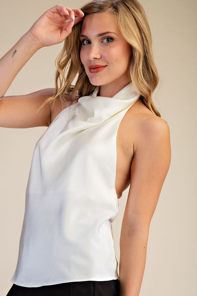 Blusa beige halter