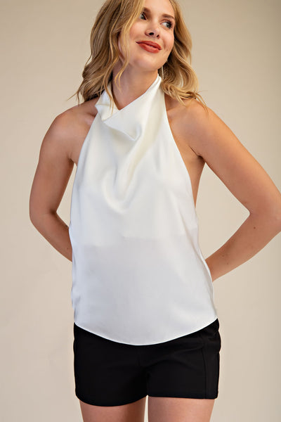 Blusa beige halter