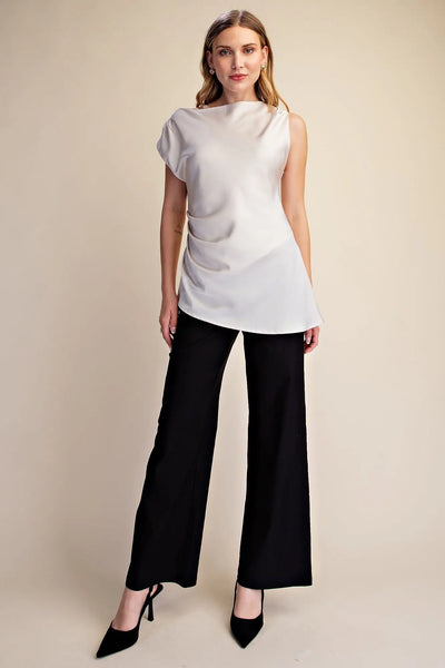 Blusa beige hombro
