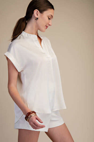 Blusa beige manga