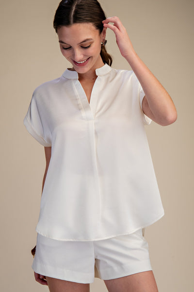 Blusa beige manga