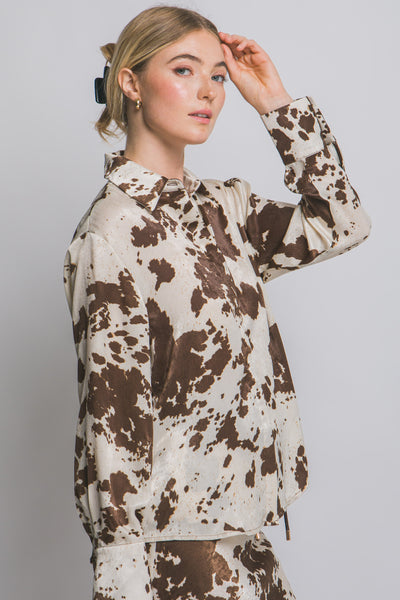 Blusa café vaca