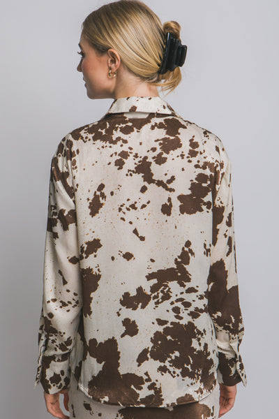 Blusa café vaca