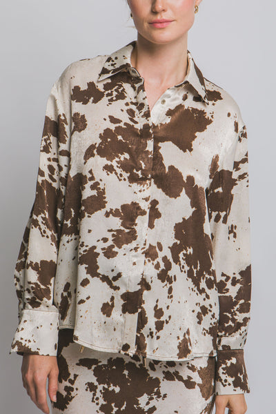 Blusa café vaca