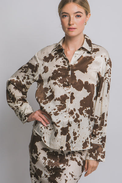Blusa café vaca