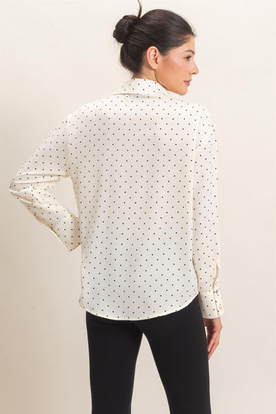 Blusa crema lunares