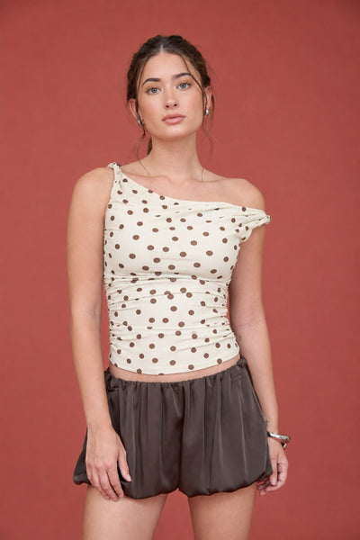Blusa crema lunares
